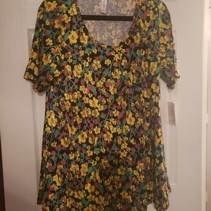 Floral Lularoe Perfect T - Large